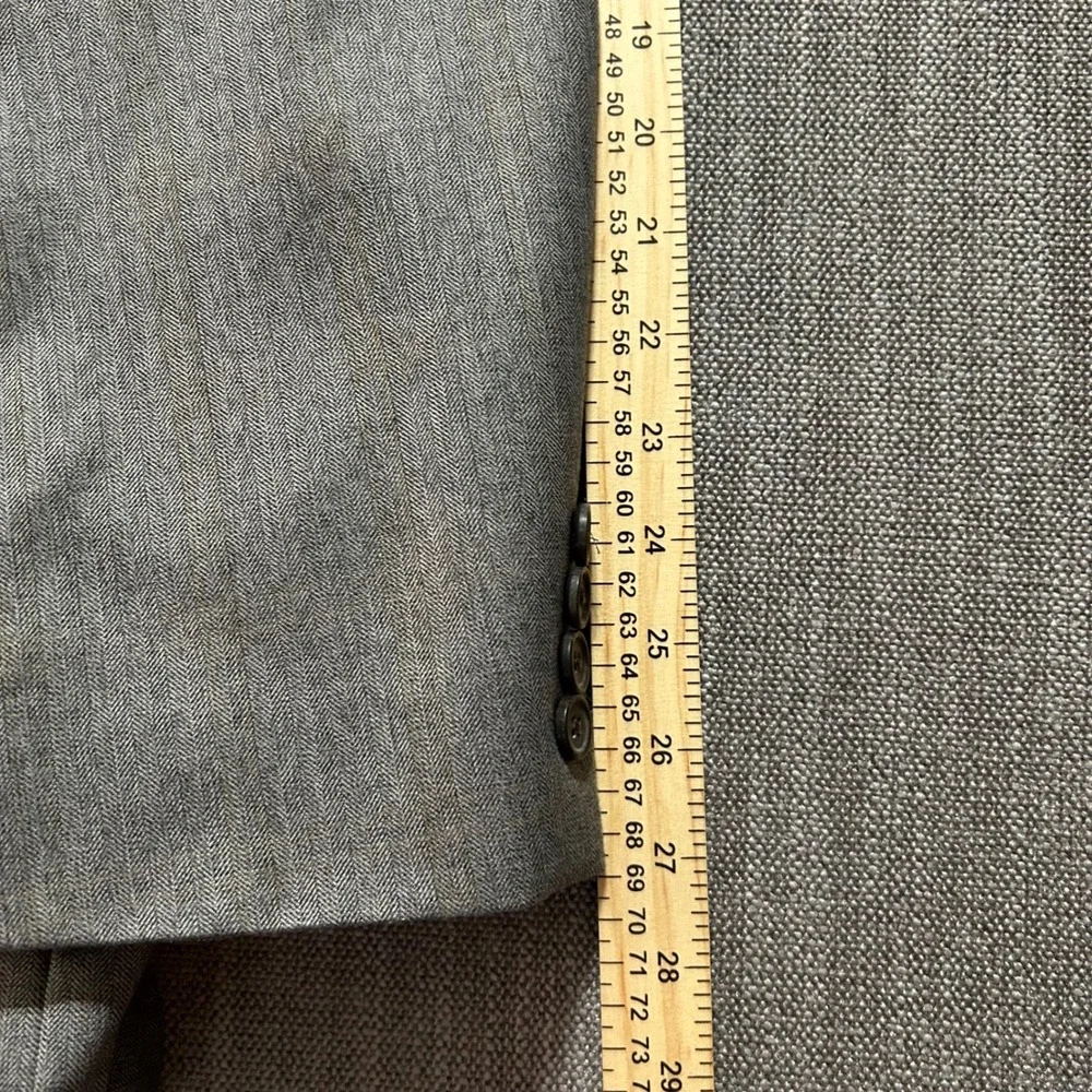 Lauren Ralph Lauren Blazer Mens 46L Grey Herringbone Two Button Sport Coat